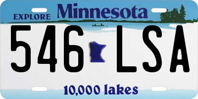 MN license plate 546LSA