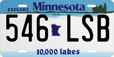 MN license plate 546LSB