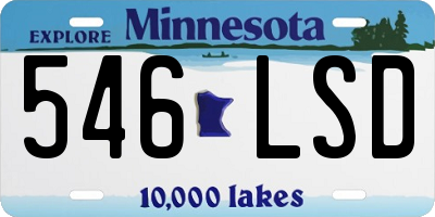 MN license plate 546LSD