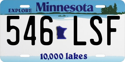 MN license plate 546LSF