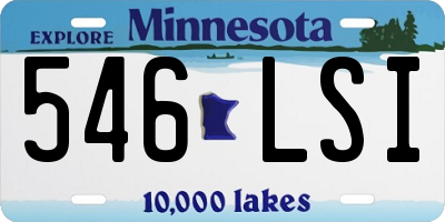 MN license plate 546LSI