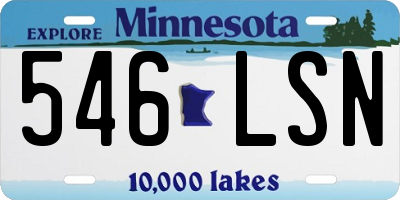 MN license plate 546LSN