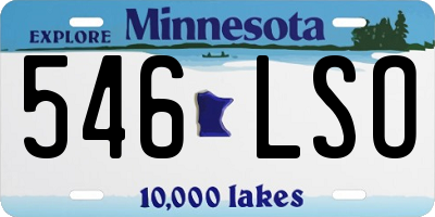 MN license plate 546LSO