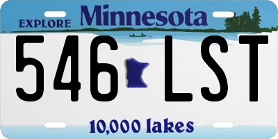 MN license plate 546LST