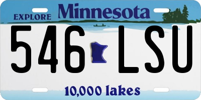 MN license plate 546LSU