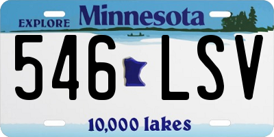 MN license plate 546LSV