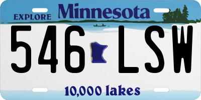 MN license plate 546LSW