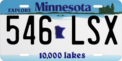MN license plate 546LSX