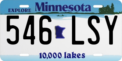 MN license plate 546LSY