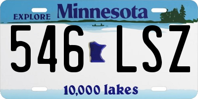 MN license plate 546LSZ
