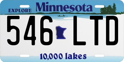 MN license plate 546LTD