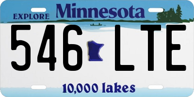 MN license plate 546LTE