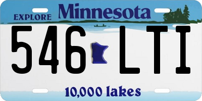 MN license plate 546LTI