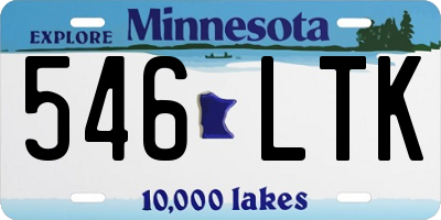 MN license plate 546LTK