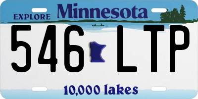 MN license plate 546LTP