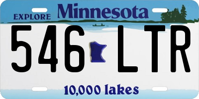 MN license plate 546LTR