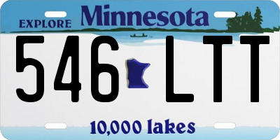 MN license plate 546LTT
