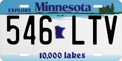 MN license plate 546LTV