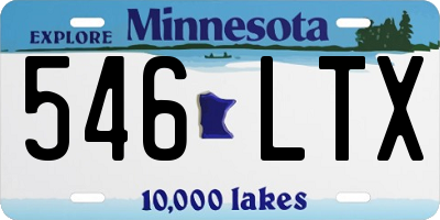 MN license plate 546LTX