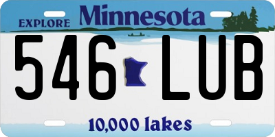 MN license plate 546LUB