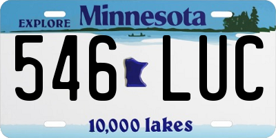 MN license plate 546LUC