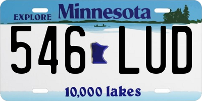 MN license plate 546LUD