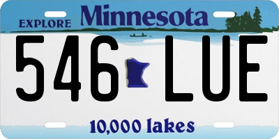 MN license plate 546LUE