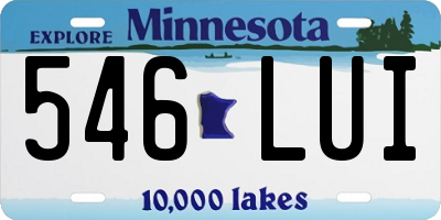 MN license plate 546LUI