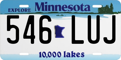 MN license plate 546LUJ