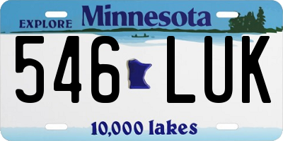 MN license plate 546LUK