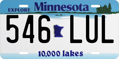 MN license plate 546LUL