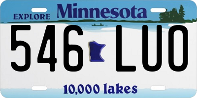 MN license plate 546LUO