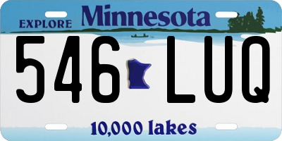 MN license plate 546LUQ