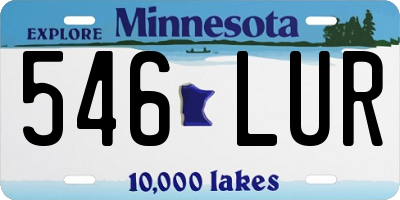 MN license plate 546LUR