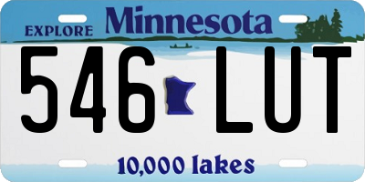 MN license plate 546LUT