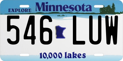 MN license plate 546LUW