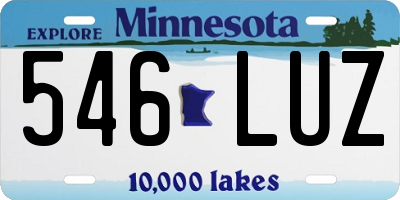 MN license plate 546LUZ