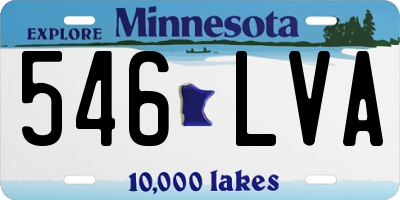 MN license plate 546LVA