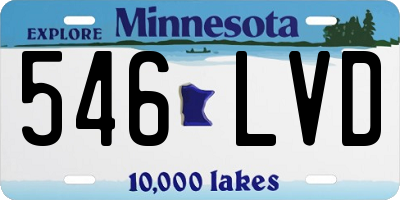 MN license plate 546LVD