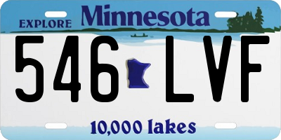MN license plate 546LVF