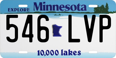 MN license plate 546LVP
