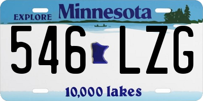MN license plate 546LZG