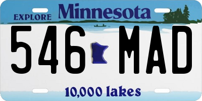 MN license plate 546MAD