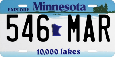 MN license plate 546MAR