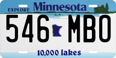 MN license plate 546MBO