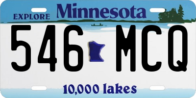 MN license plate 546MCQ