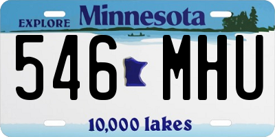 MN license plate 546MHU