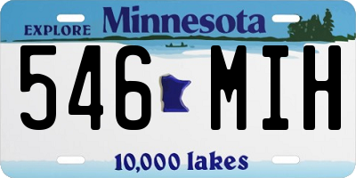 MN license plate 546MIH