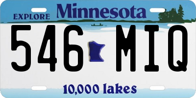 MN license plate 546MIQ