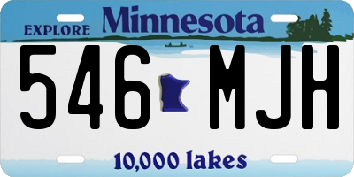 MN license plate 546MJH